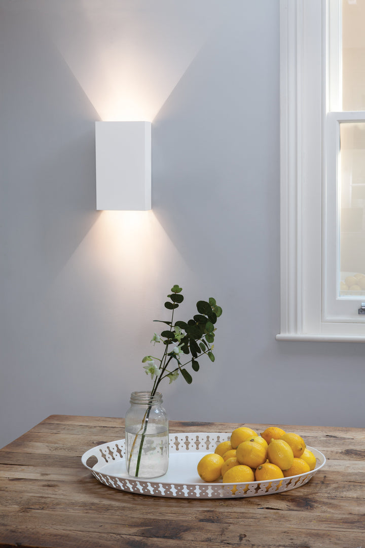 Astro Pella 190 plaster wall light with up-and-down light wash