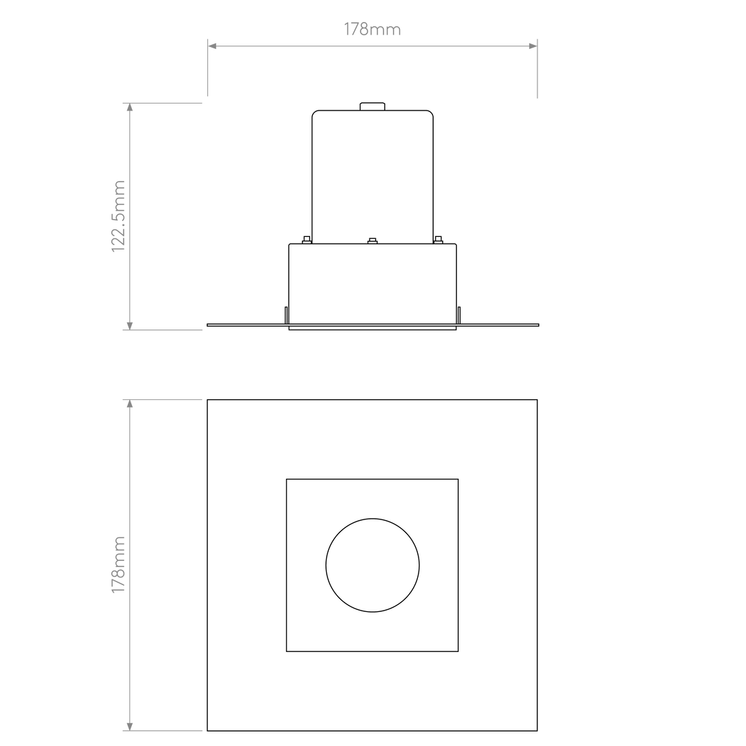 Image of Astro Trimless Square, supplied by Prisma Lighting