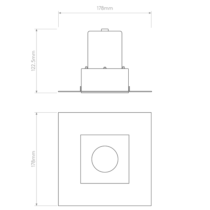 Image of Astro Trimless Square, supplied by Prisma Lighting