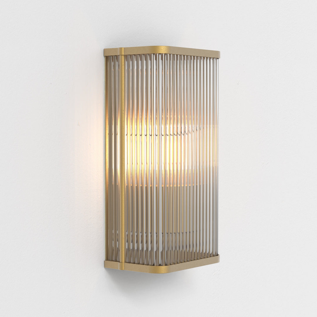 Astro Avignon Square 300 Wall Light in Antique Brass and Bronze – Sleek Square Indoor Wall Light