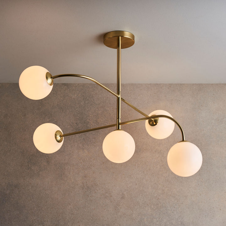 Otto 5lt semi flush Brass