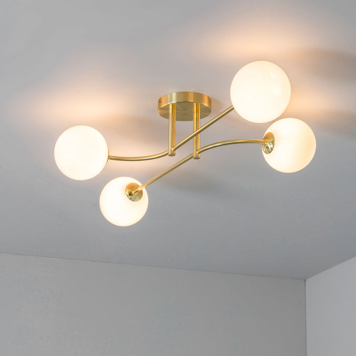 Otto 4lt semi flush Brass