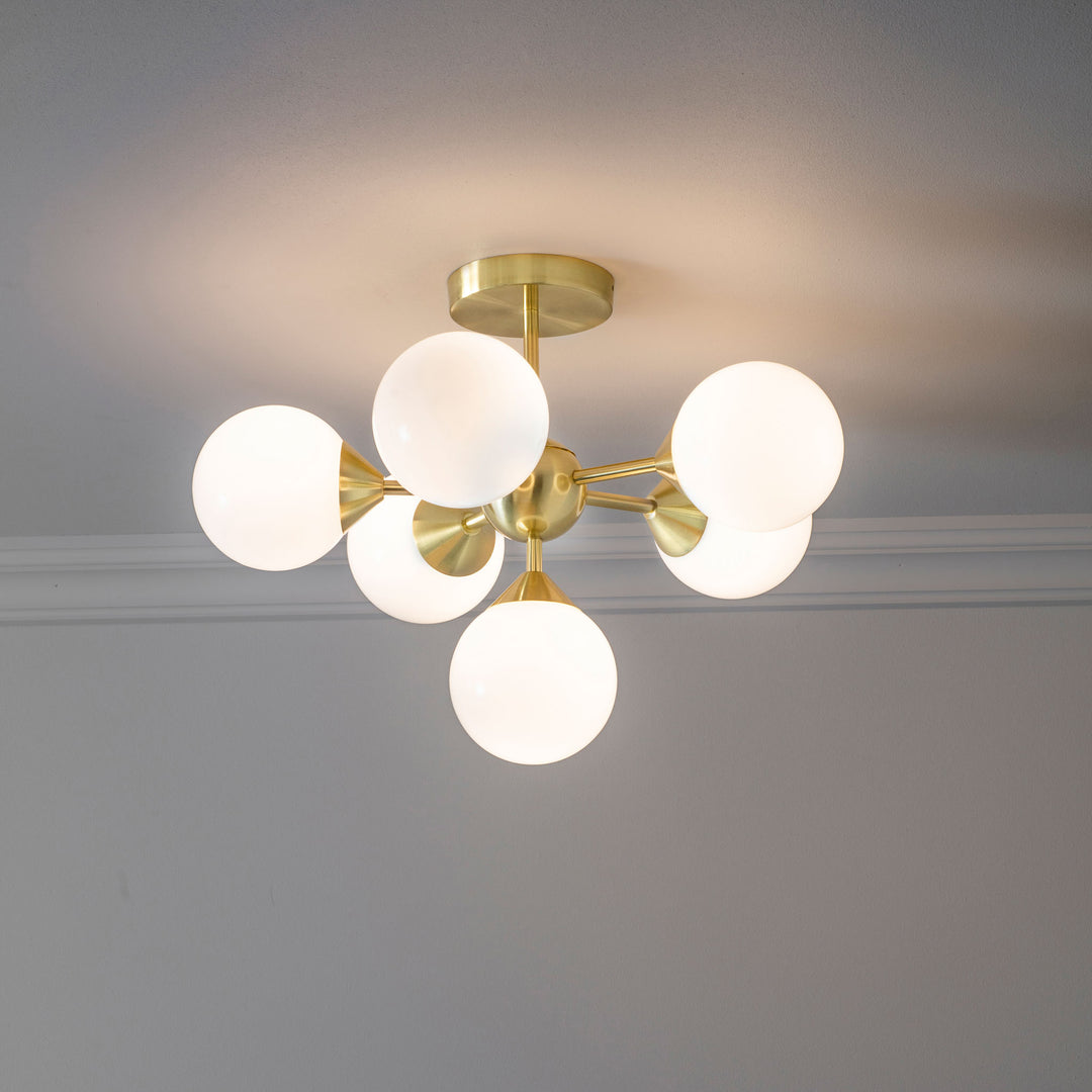 Oscar 6lt semi flush Brass