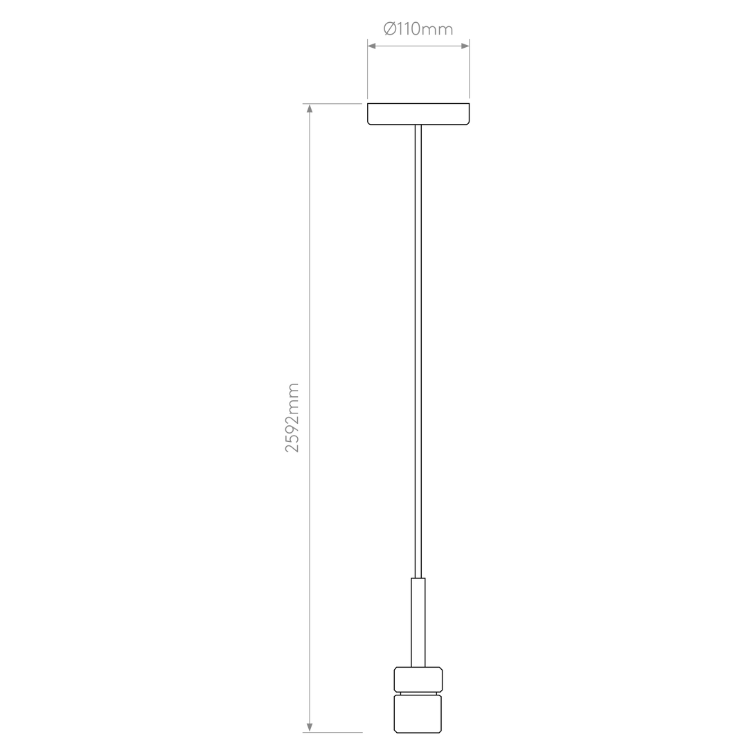 Image of Astro Pendant Suspension Kit 4 Knurled, supplied by Prisma Lighting