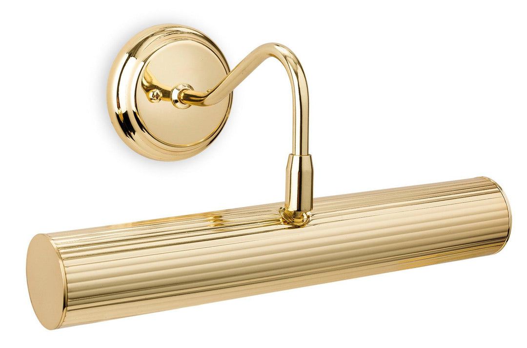 Reeded Picture Light - 2 Light Polished Brass - Prisma Lighting