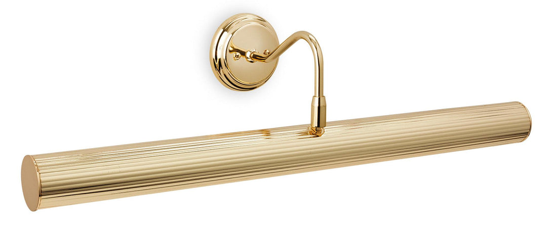 Reeded Picture Light - 4 Light Polished Brass - Prisma Lighting