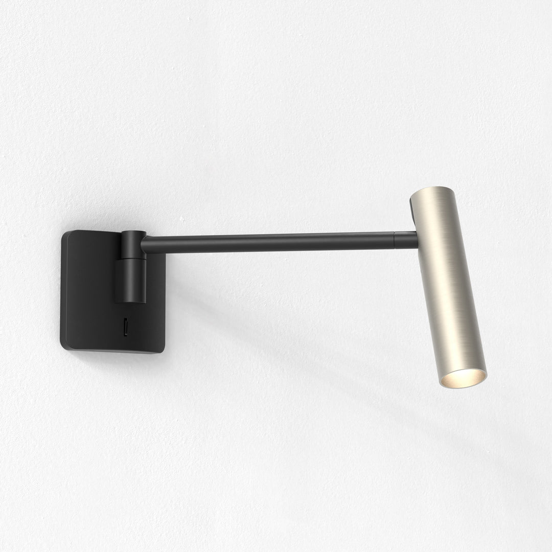 Astro Leda Swing Arm Wall Light in matt black with adjustable arm