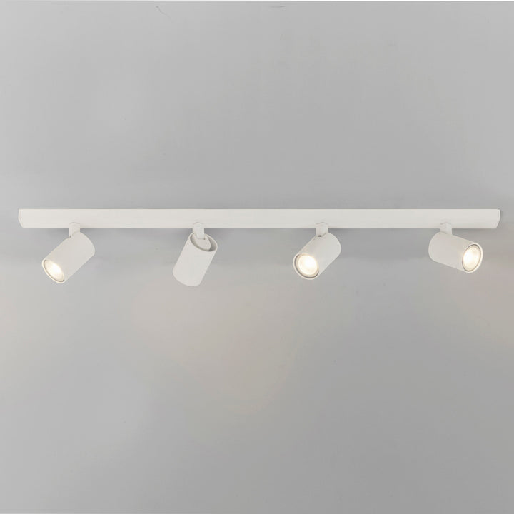 Astro Ascoli Four Bar Spotlight in Matt Black, Matt Nickel, Textured White, and Bronze – Adjustable Ceiling Fixture