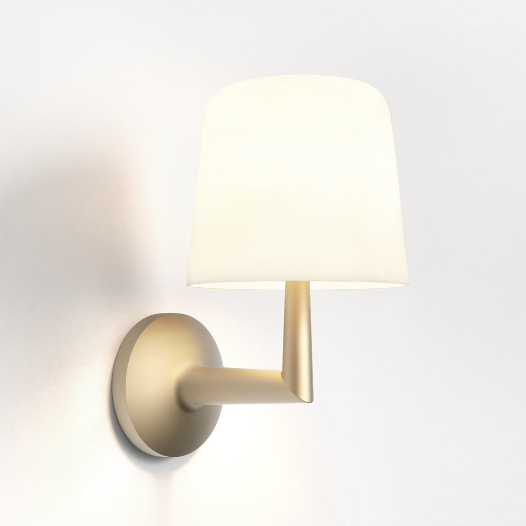 Astro Ella Wall Light in Light Bronze with porcelain shade