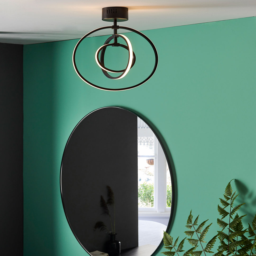 Avali 3lt semi flush Black