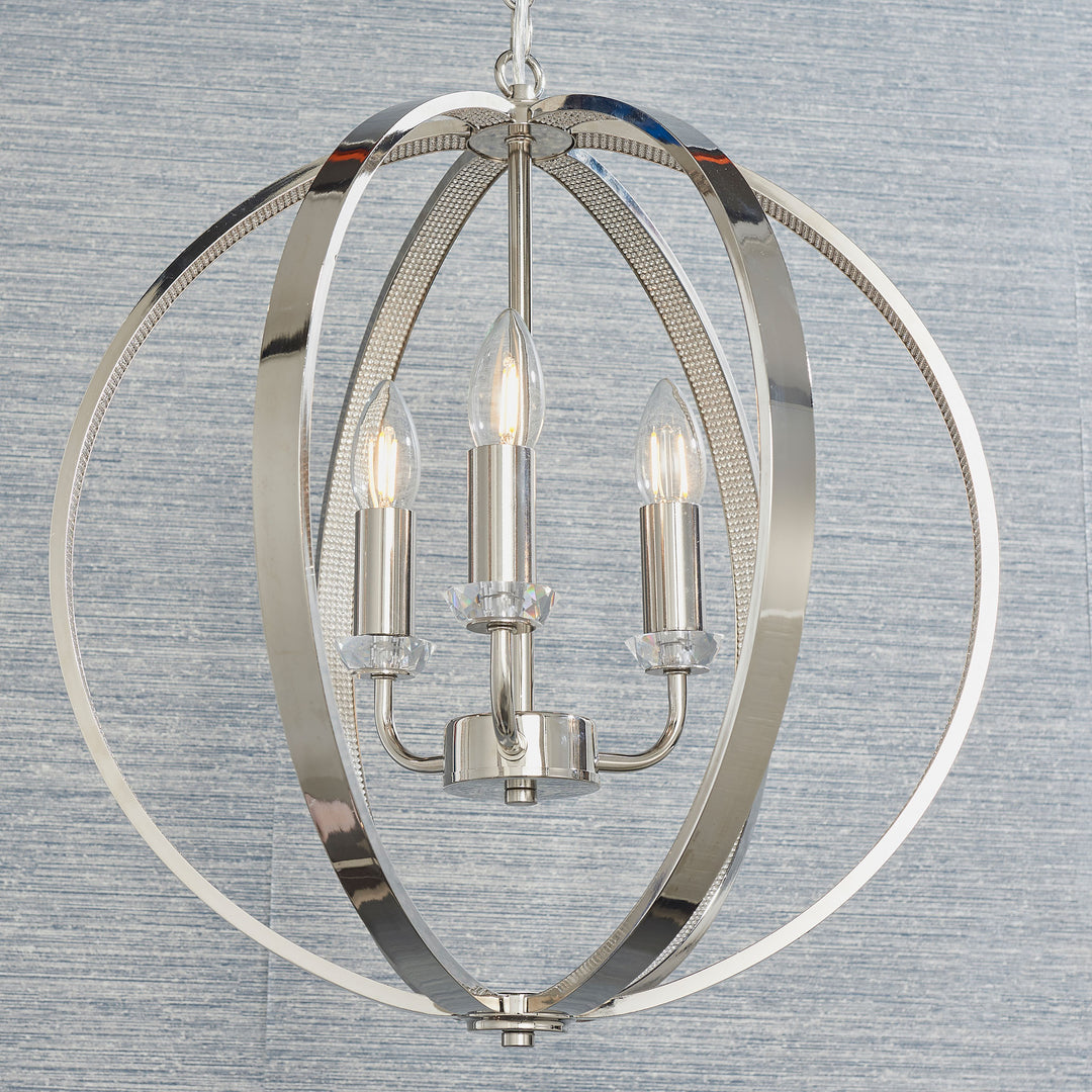 Ritz 3lt pendant Nickel