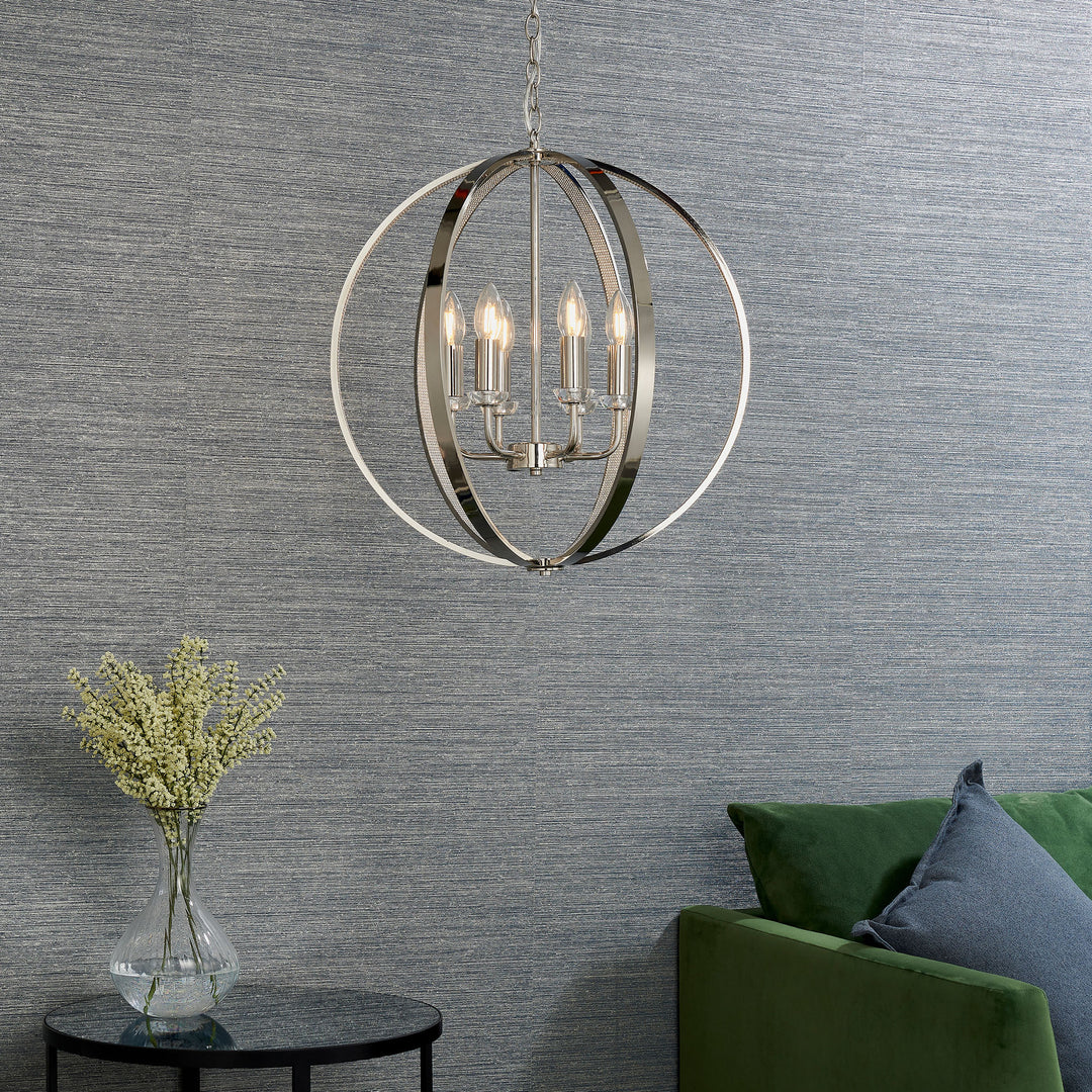 Ritz 6lt pendant Nickel