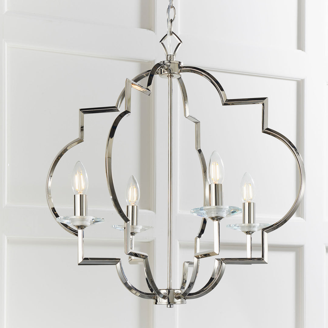 Garland 4lt pendant Nickel