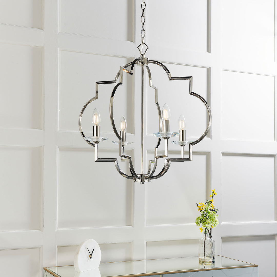 Garland 4lt pendant Nickel