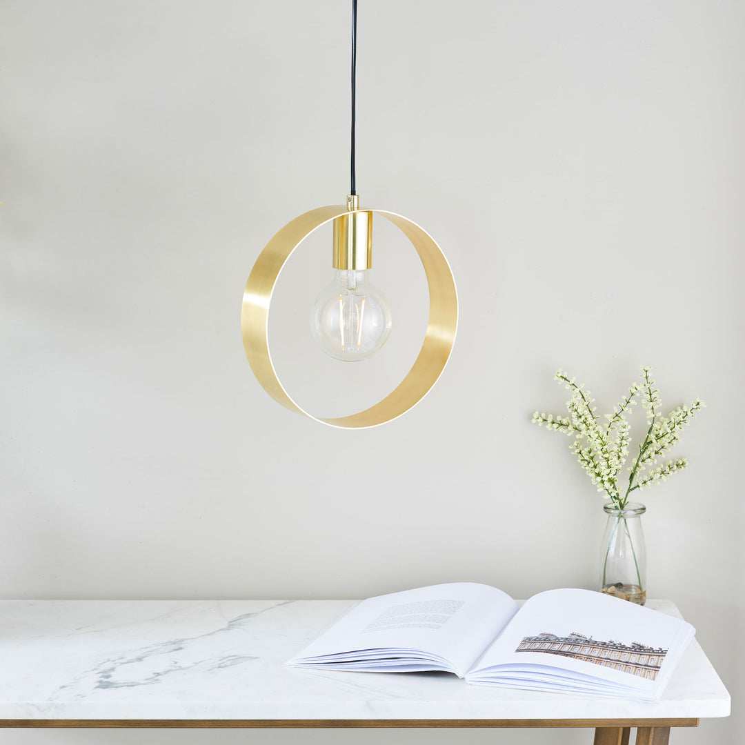 Hoop Pendant Brass