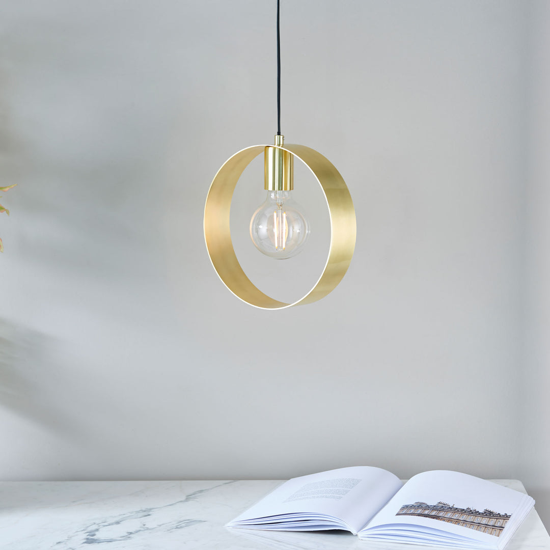 Hoop Pendant Brass