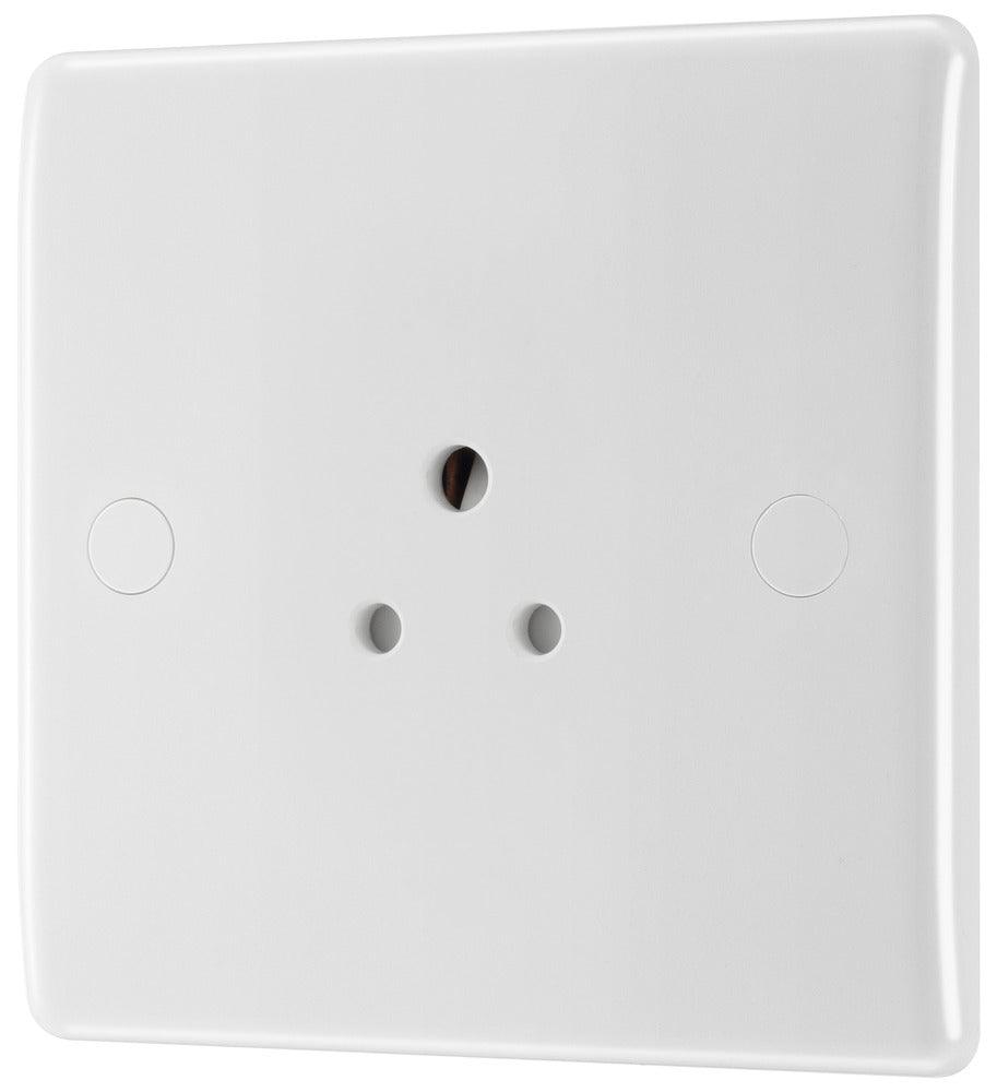 BG 800 Series 2A 1-Gang Unswitched Socket, Round Pin 828-01