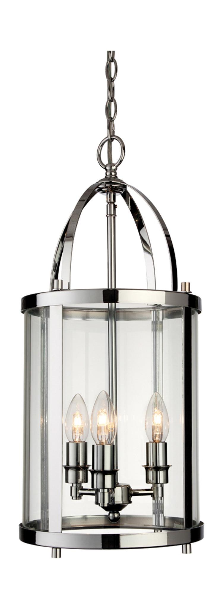 Imperial Round Lantern - 3 Light Chrome - Prisma Lighting