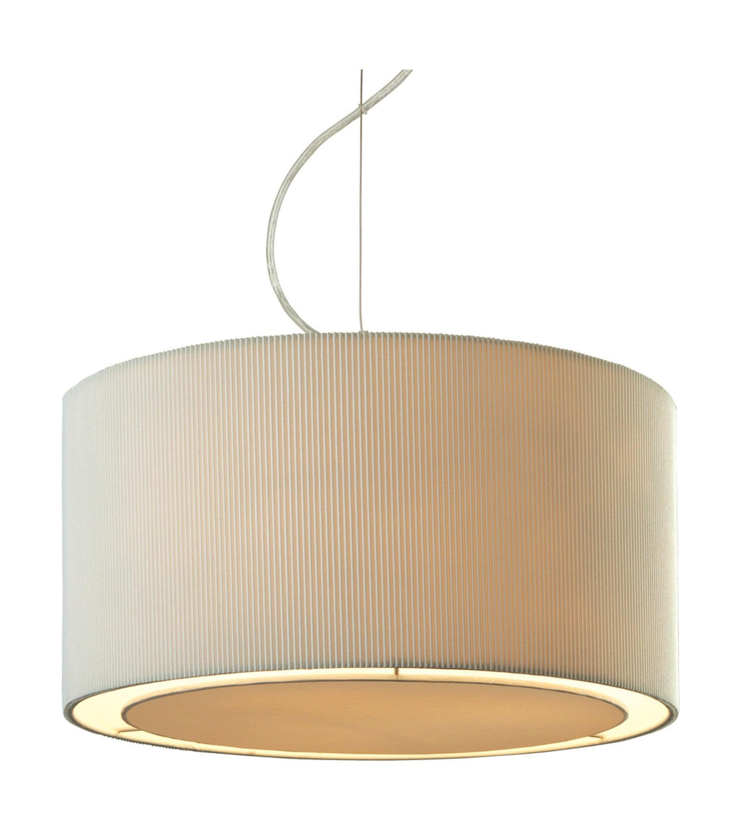 Clio Pendant Chrome with Cream Shade - Prisma Lighting