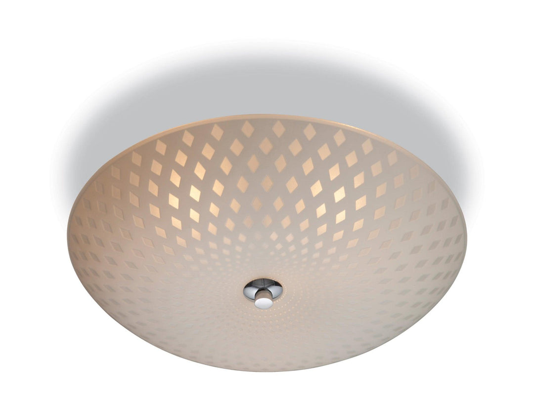 Celine Semi Flush Fitting Opal Glass with Decorative Pattern - Prisma Lighting