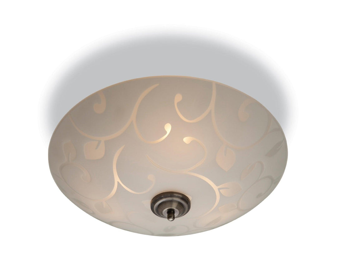 Sadie Semi Flush Fitting Opal Glass with Decorative Pattern - Prisma Lighting