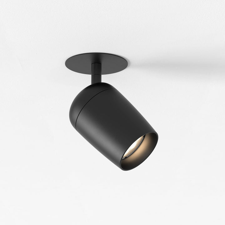 Astro Koto Recessed Spotlight in Matt Black, adjustable GU10 downlight