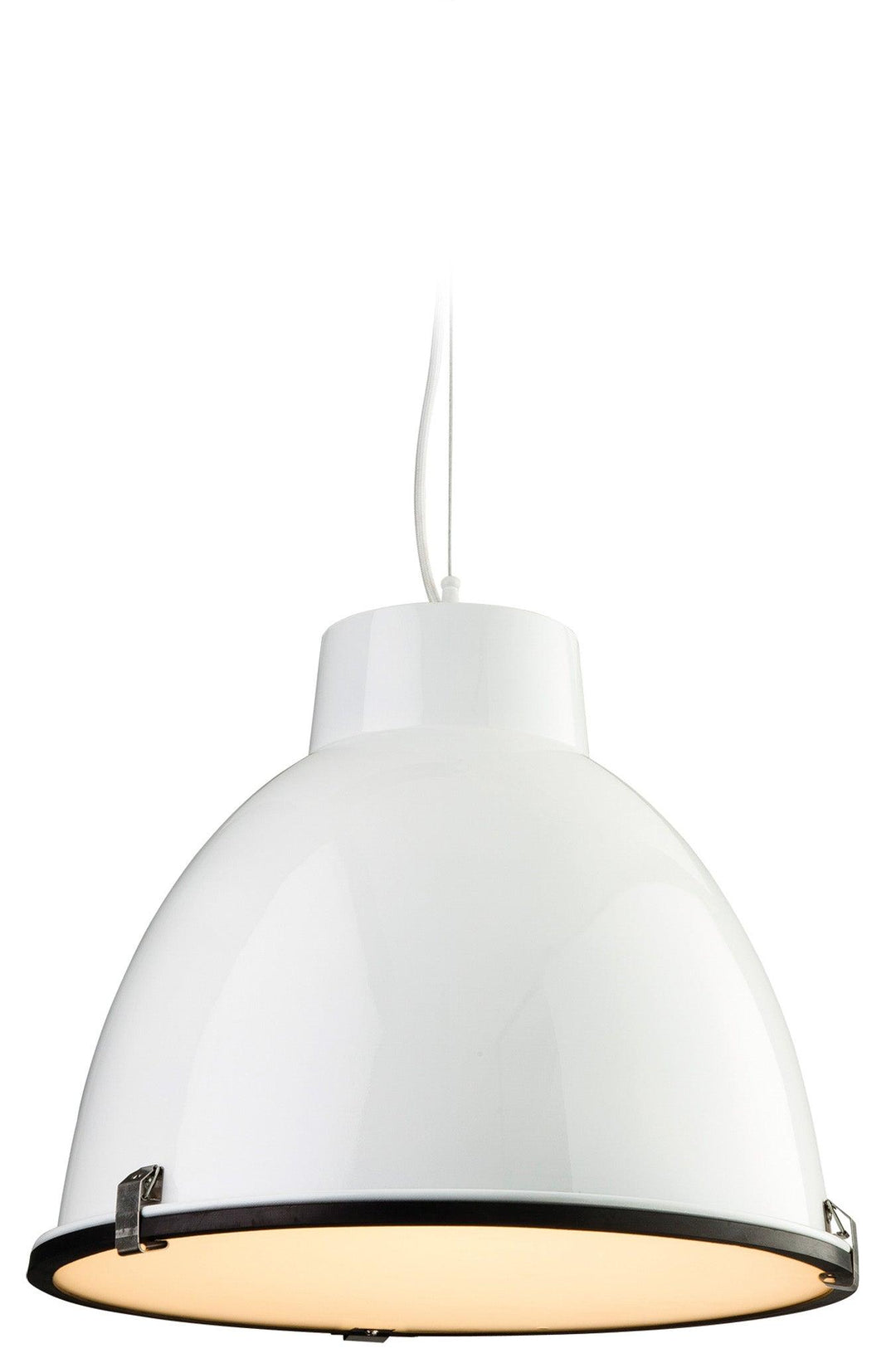 Manhattan Pendant White with Frosted Glass - Prisma Lighting