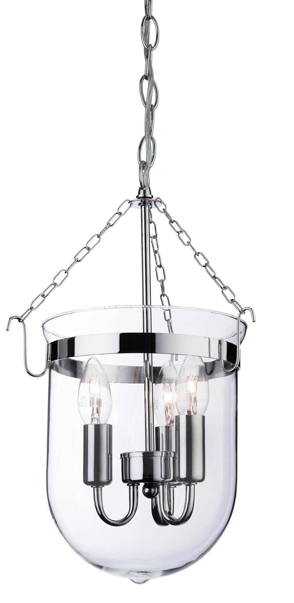 Regal Lantern Chrome with Clear Glass - Prisma Lighting