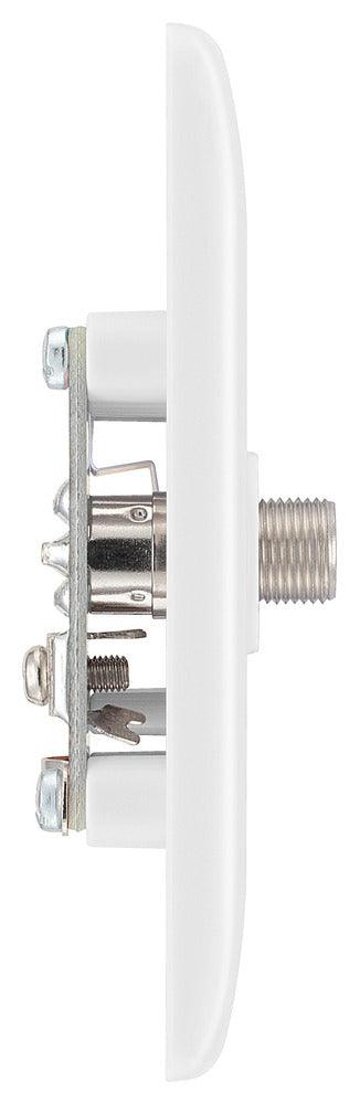 800 Series 2-Gang Satellite and Coaxial Aerial Socket - Prisma Lighting