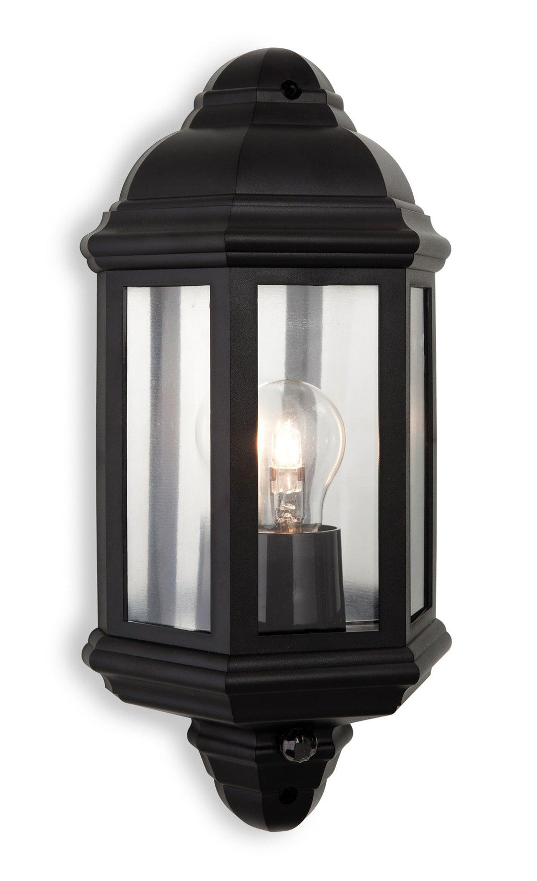 Park Wall Light with PIR Black Polycarbonate - Prisma Lighting