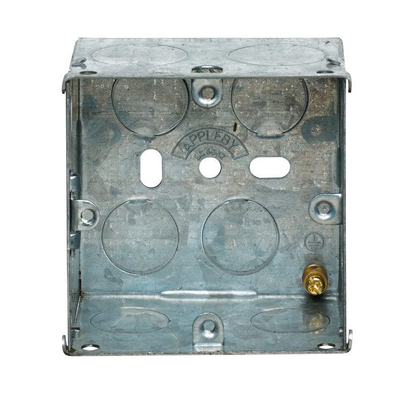 Appleby SB618 Single 47mm Metal Flush Back Box | Adjustable Lug