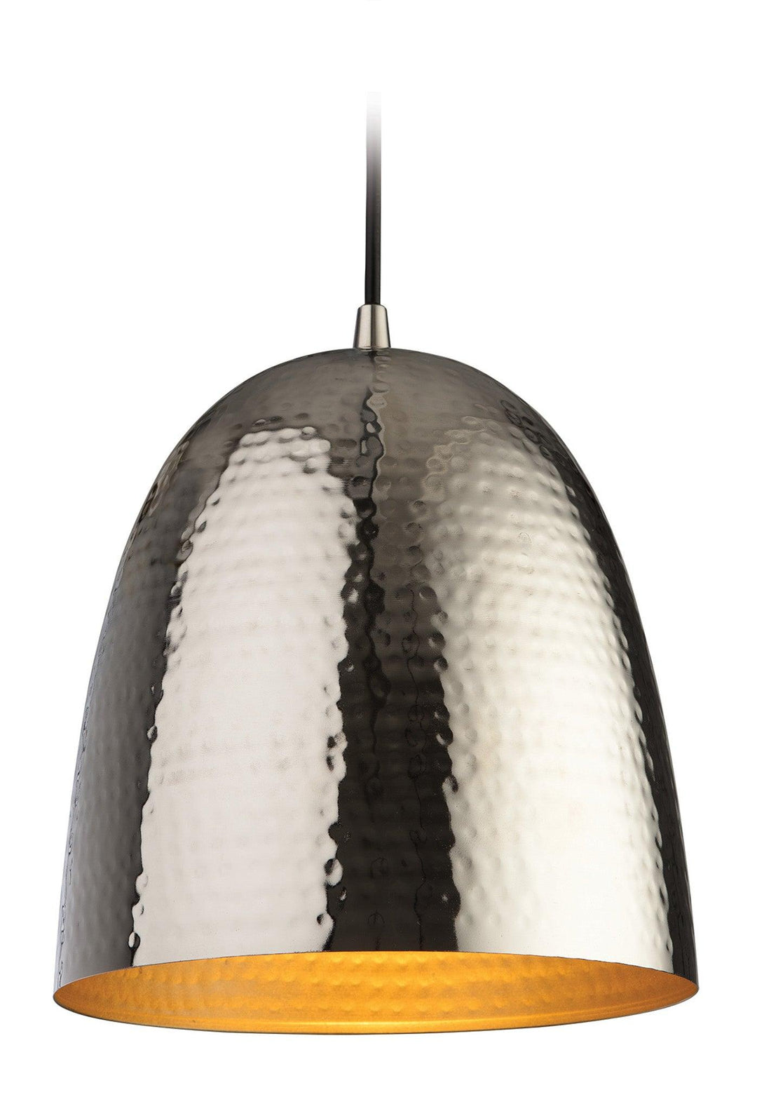 Assam Pendant Nickel with Matt Brass Inside - Prisma Lighting