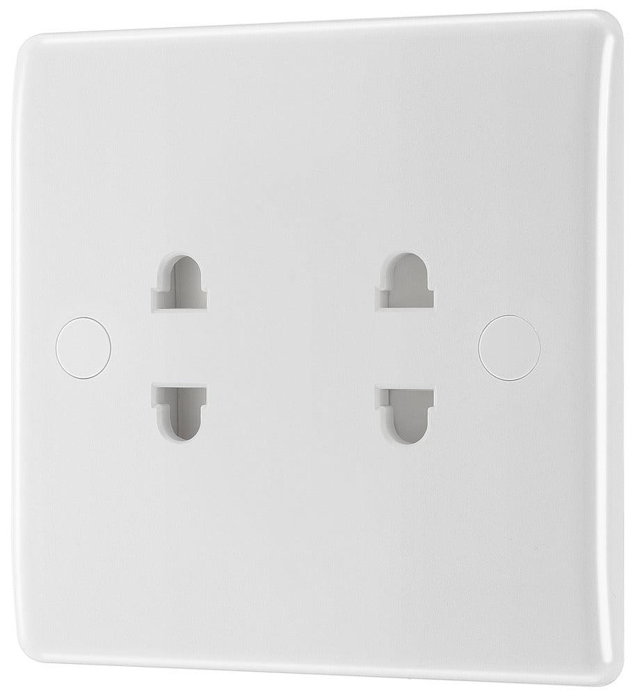 BG Nexus White 16A 2-Gang European Shuttered Socket 898