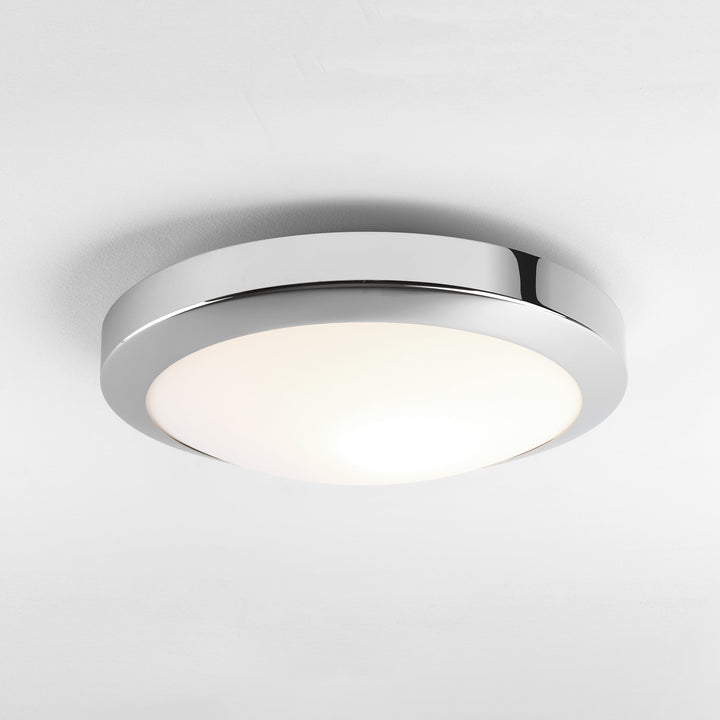 Astro Dakota 300 ceiling light polished chrome with frosted glass diffuser 300 mm