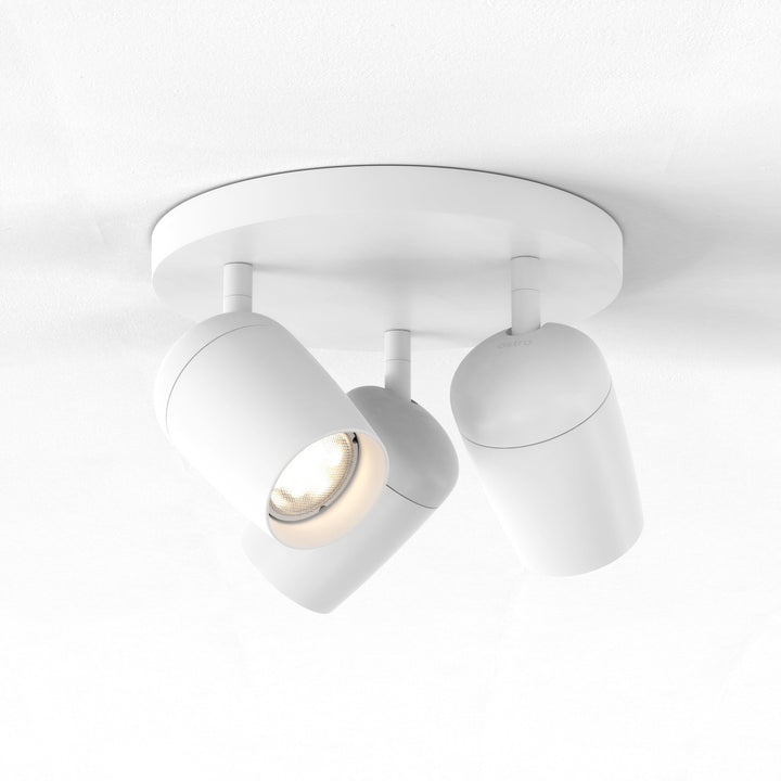Astro Koto Triple Round Spotlight in Matt White