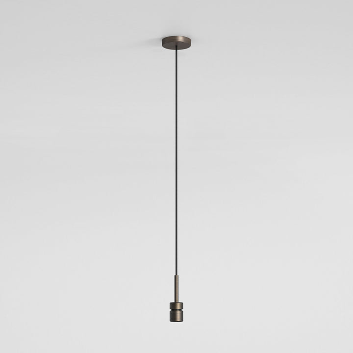 Pendant Suspension Kit 4 in Bronze – braided cable and knurled socket