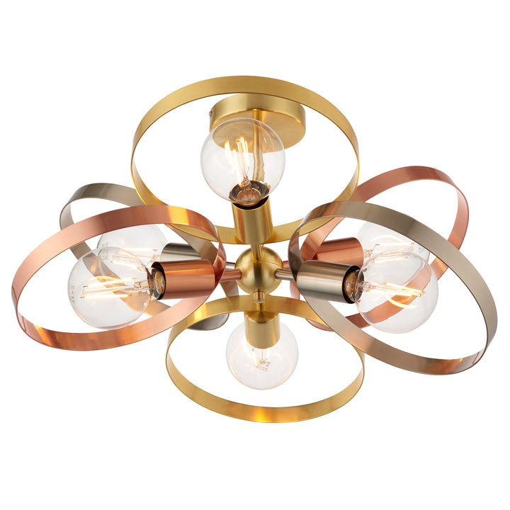 Hoop 6lt Semi Flush Brass