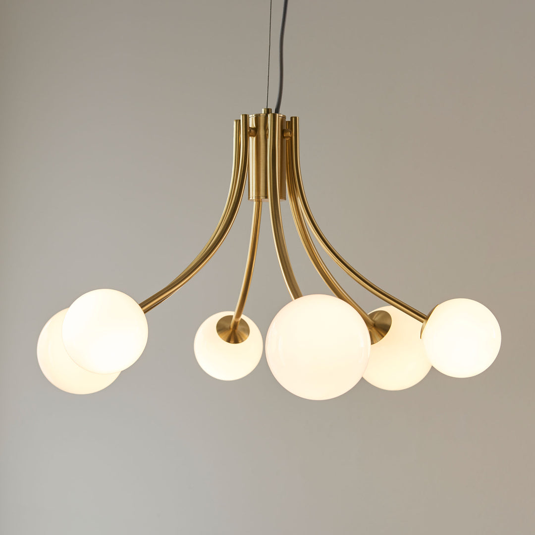 Bloom 6lt pendant Brass