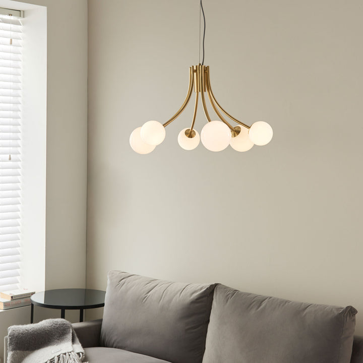 Bloom 6lt pendant Brass