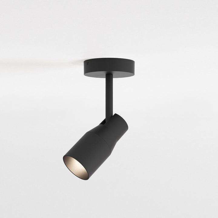 Astro Apollo Single Spotlight in Matt Black and Textured White – Adjustable Ceiling or Wall Fixture