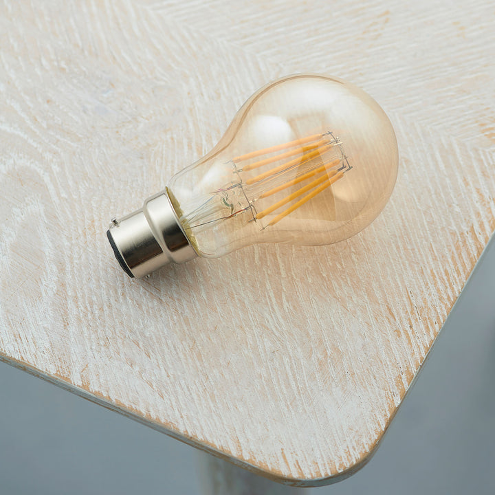 B22 LED filament GLS Amber