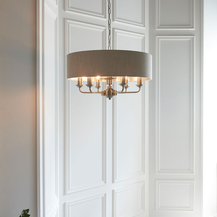 Highclere 6lt pendant Chrome