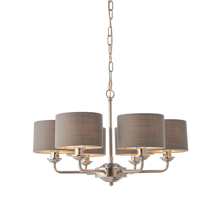 Highclere 6lt pendant Nickel