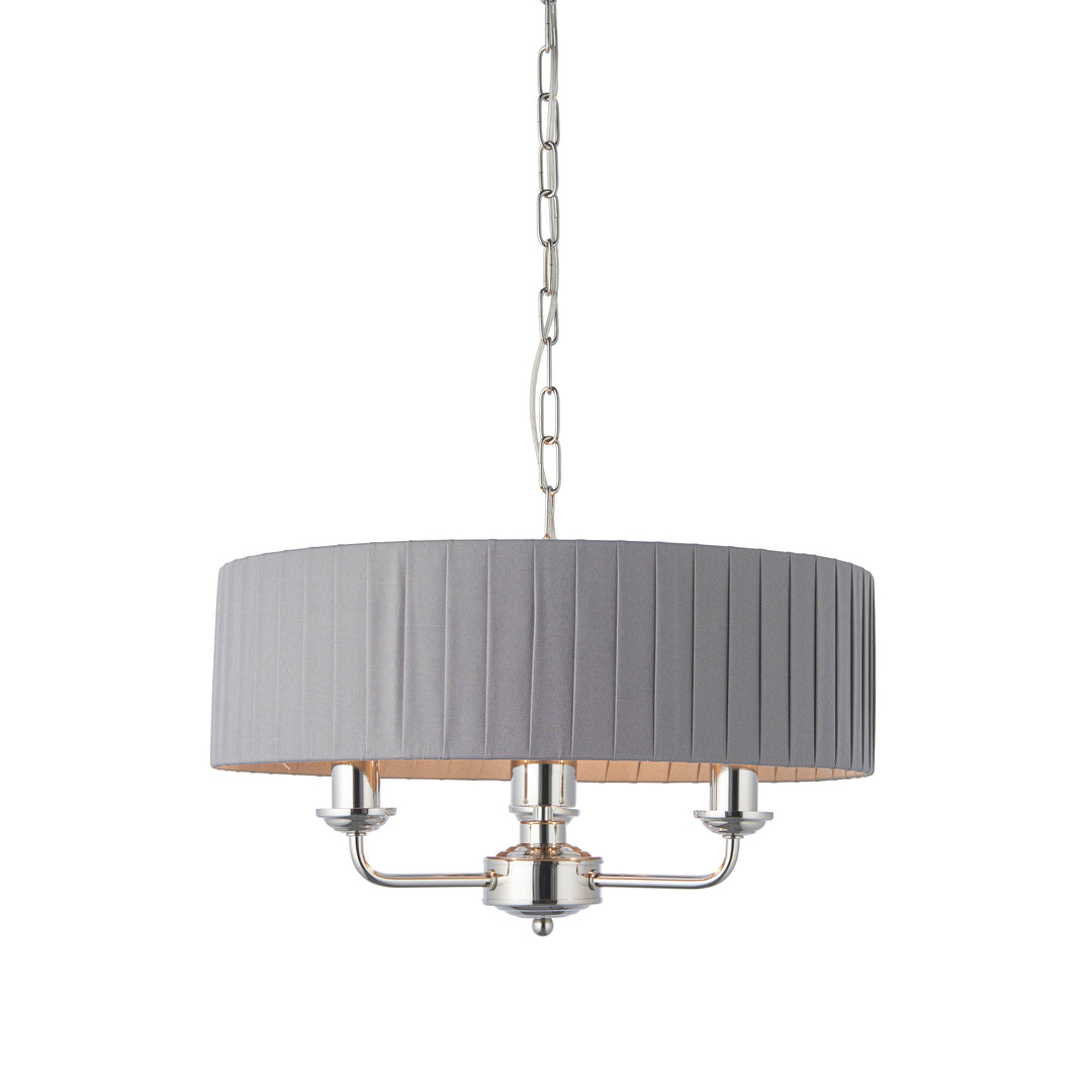 Highclere 3lt pendant Nickel