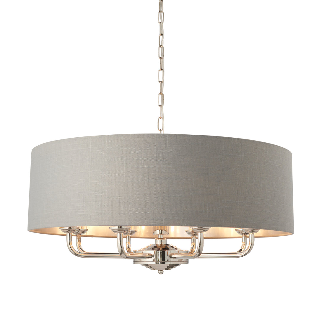 Highclere 8lt pendant Nickel