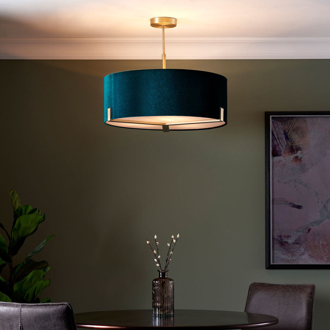 Hayfield 3lt pendant Brass