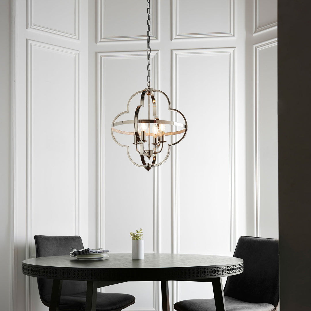 Barton 4 Light Pendant Nickel