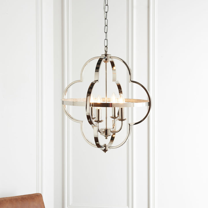 Barton 4 Light Pendant Nickel