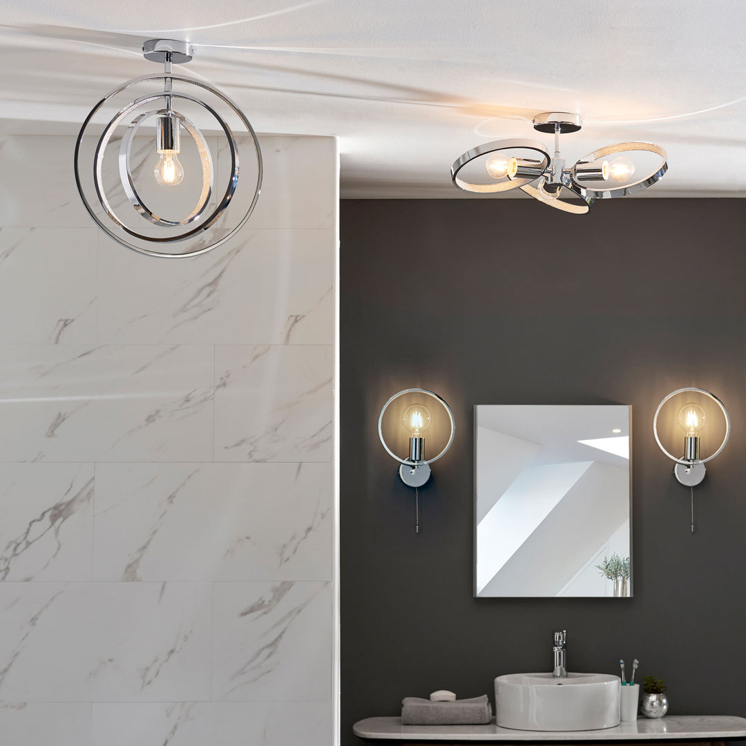 Merola Semi flush Chrome