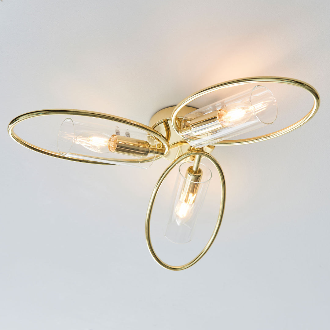 Amari 3lt semi flush Brass